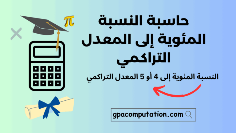 تحويل النسبة المئوية إلى المعدل التراكمي 1 تحويل النسبة المئوية إلى المعدل التراكمي
